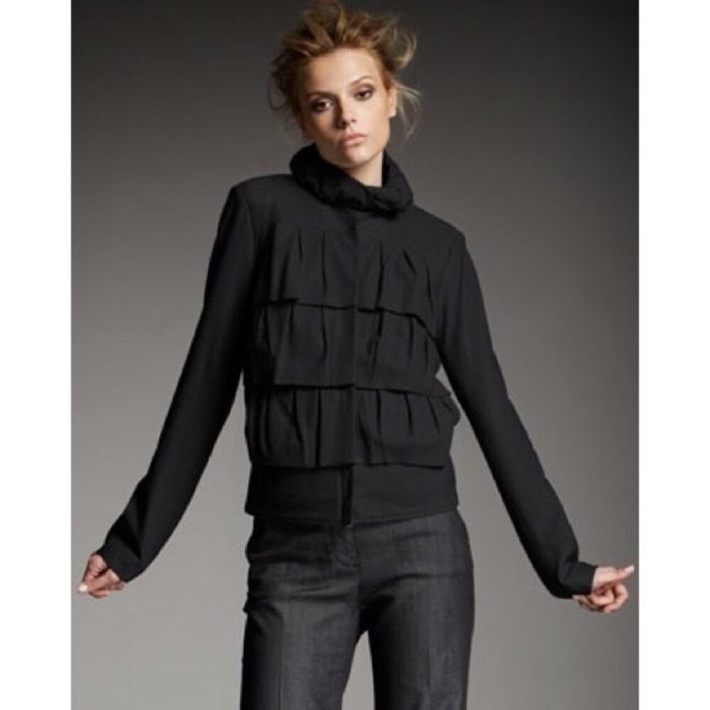 Diane Von Furstenberg Cupcake Bomber Jacket Black 6